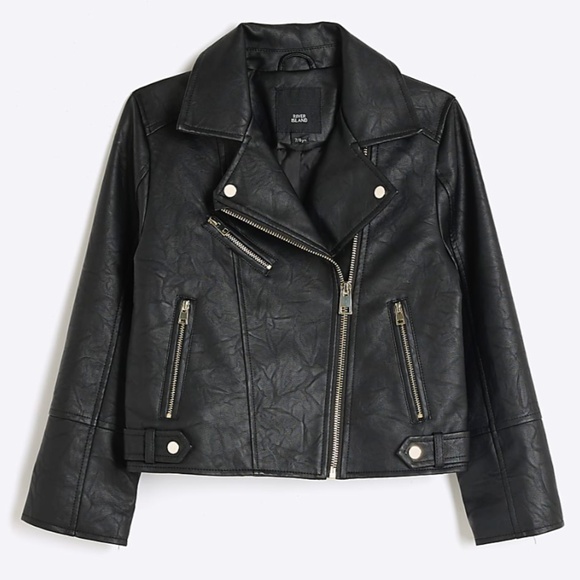 River Island Faux Leather Biker Jacket! - Picture 1 of 5